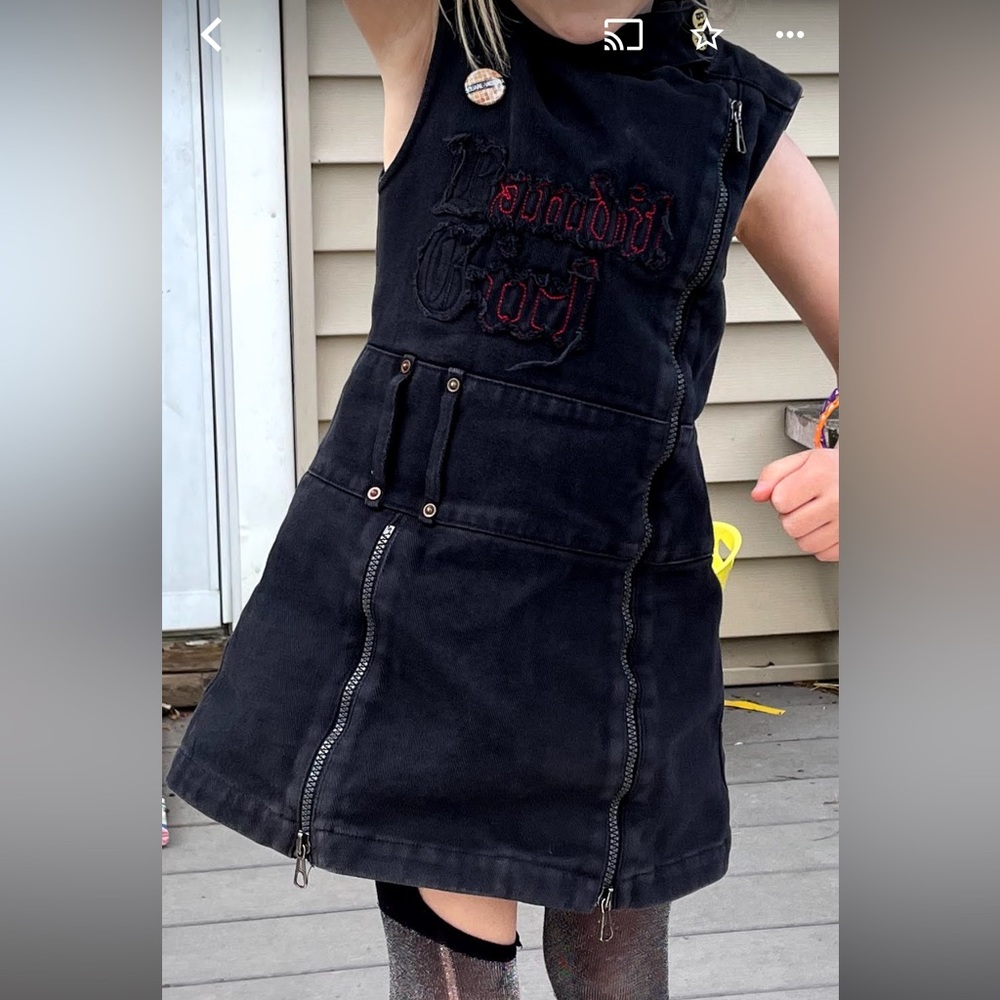 Bill Tornade Punk Rock Bandit Girl Denim Dress Girls size 6